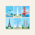 City Icons – Set of 6 pictures