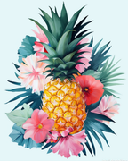 Pineapple with Floral Power