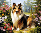Hageglans med Collie