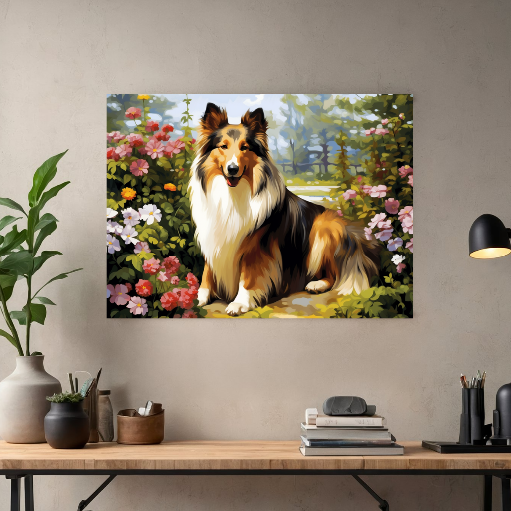 Hageglans med Collie