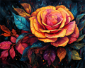 Flammende Rose
