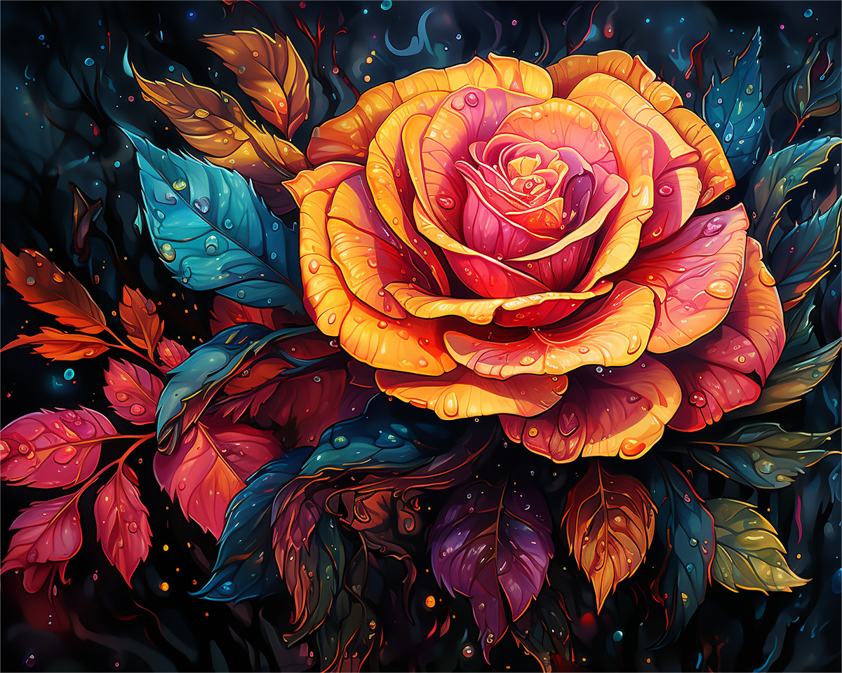Flammende Rose