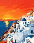 Solnedgang over Santorini