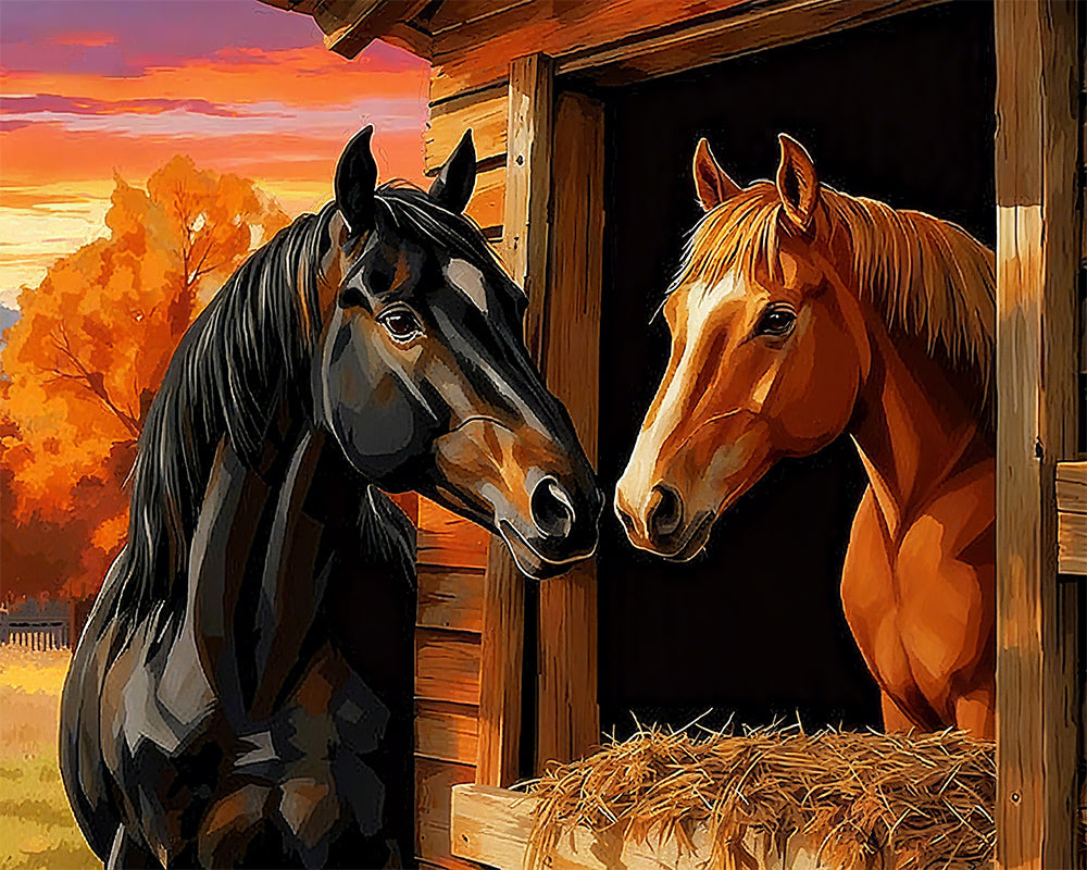 Stablemates at Sunset
