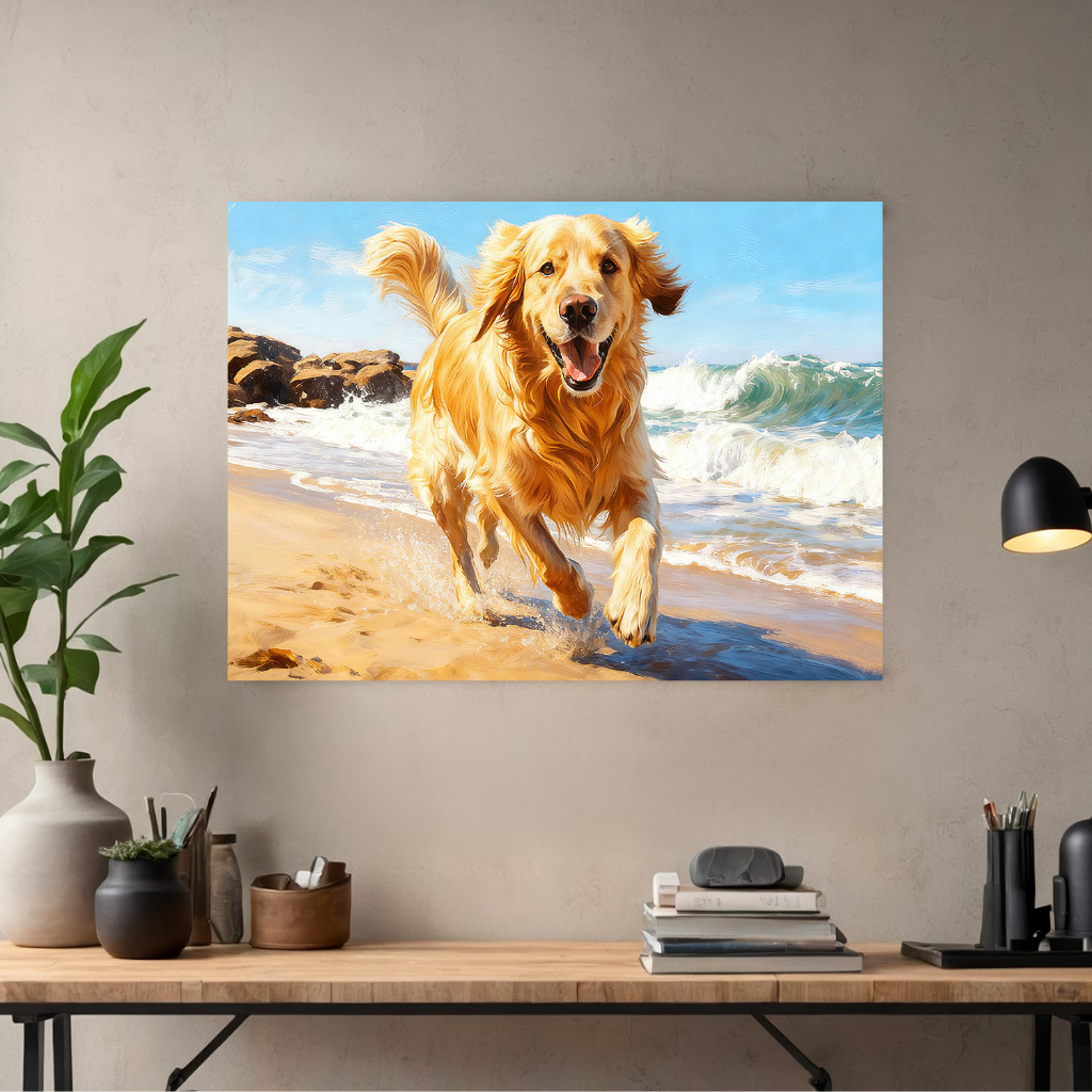 Strandglede med Golden