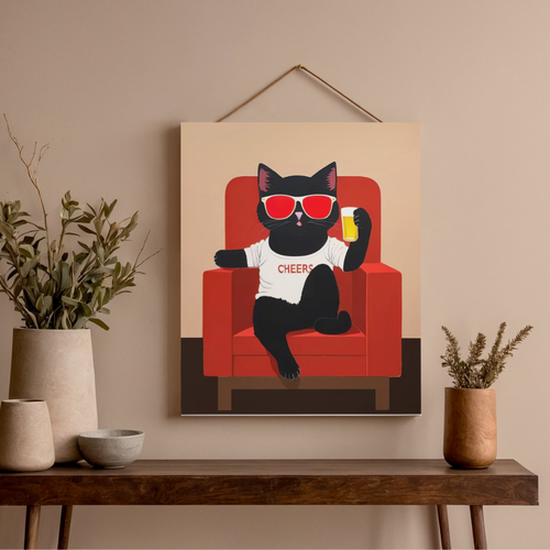 Cheers with the Cat